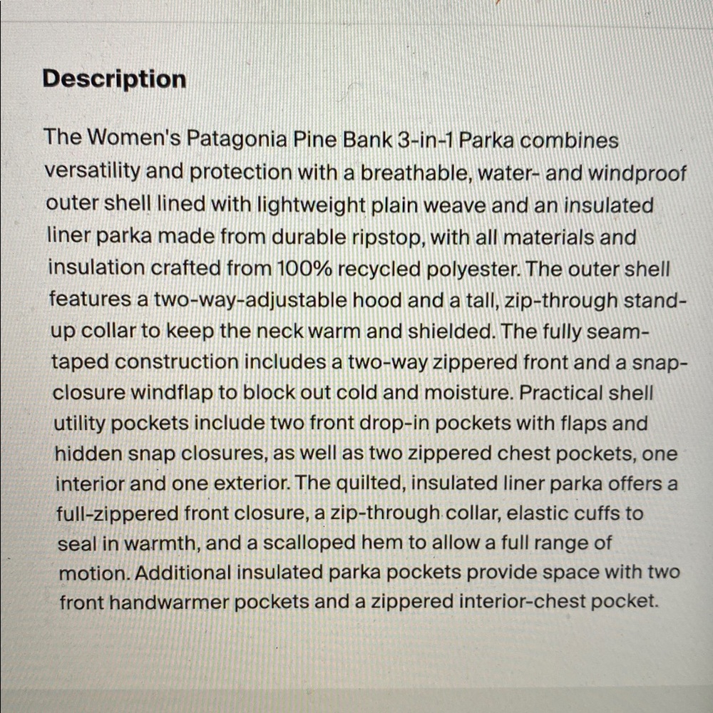 Patagonia Pine Bank 3-in1 Parka - Picture 11 of 11